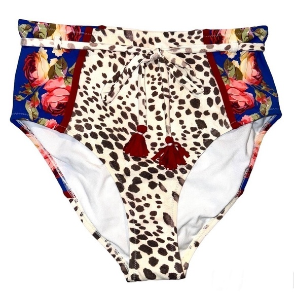 Johnny Was Other - NEW Johnny Was Oksana‎ Leopard High Waist Bikini Bottom  Size Small